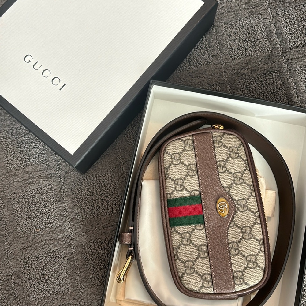 Gucci Ophidia Belt Bag GG Coated Canvas